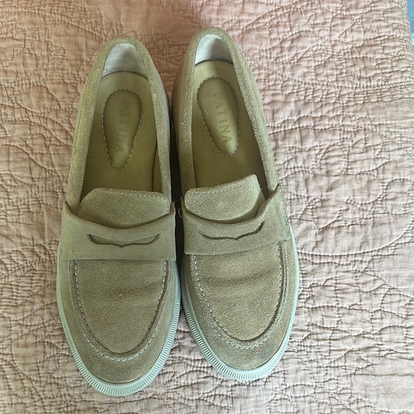 Tan Suede Loafers for Women - Picture 1 of 6